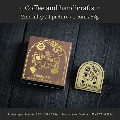 PoooliJournaling Vintage Coffee-Themed Journal Clips