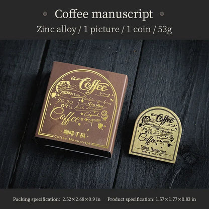 PoooliJournaling Vintage Coffee-Themed Journal Clips