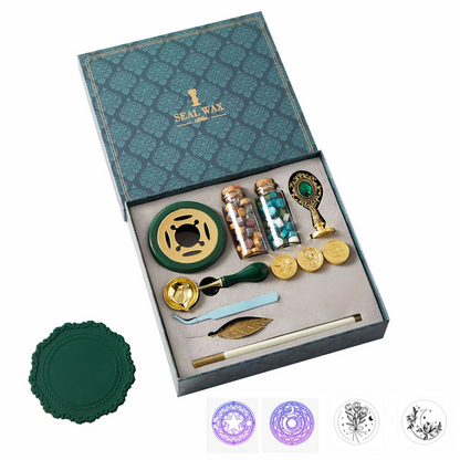 PoooliJournaling® Wax Seal Kit - Vintage Green Edition