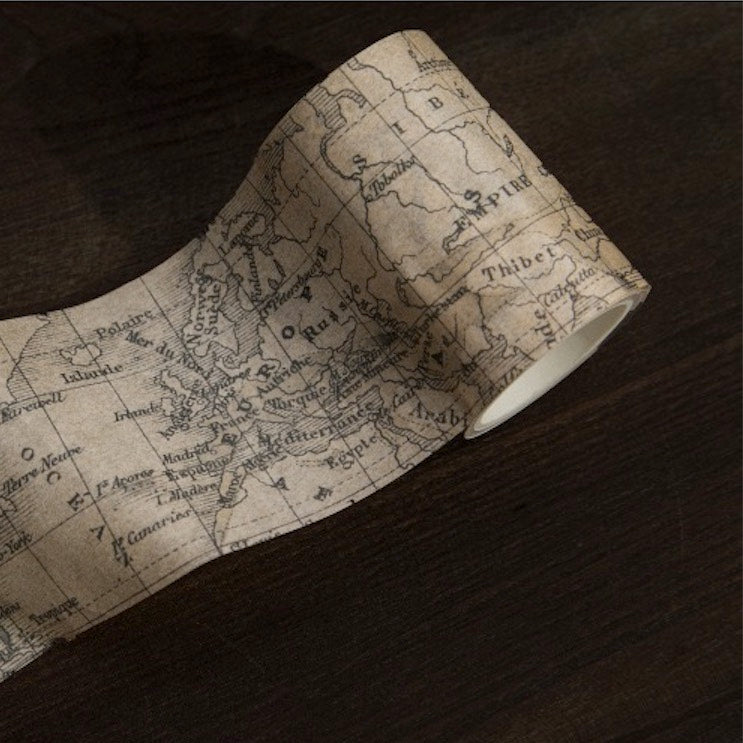 PoooliJournaling® Vintage World Map Washi Tape - PoooliPrint