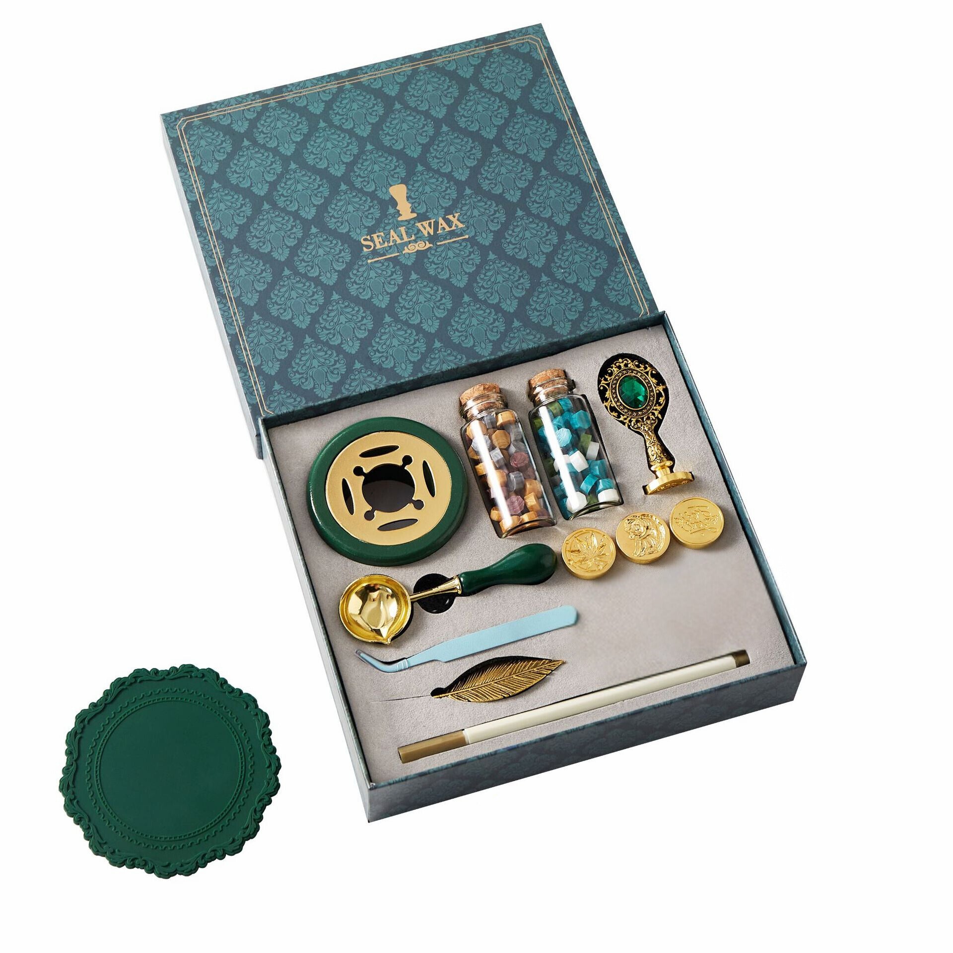 PoooliJournaling® Wax Seal Kit - Vintage Green Edition