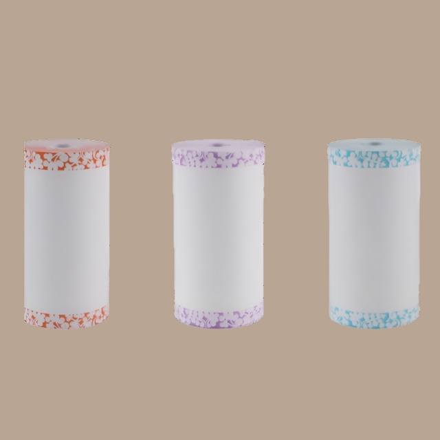 PoooliPaper® Colored Edges Paper 3 Rolls (Sticky or Regular)