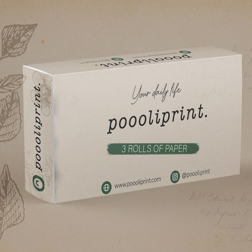 Start printing! White Paper 3 Rolls - PoooliPrint