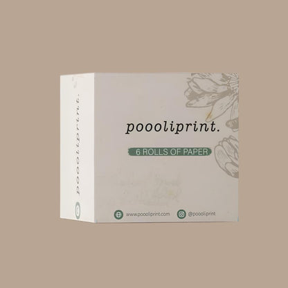 PoooliPaper® White Paper 3 Rolls (or 6 Rolls) - PoooliPrint