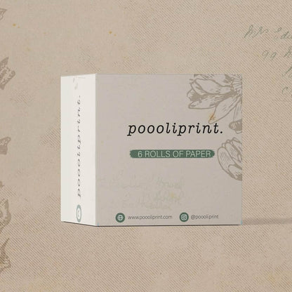 Start printing! White Paper 3 Rolls - PoooliPrint