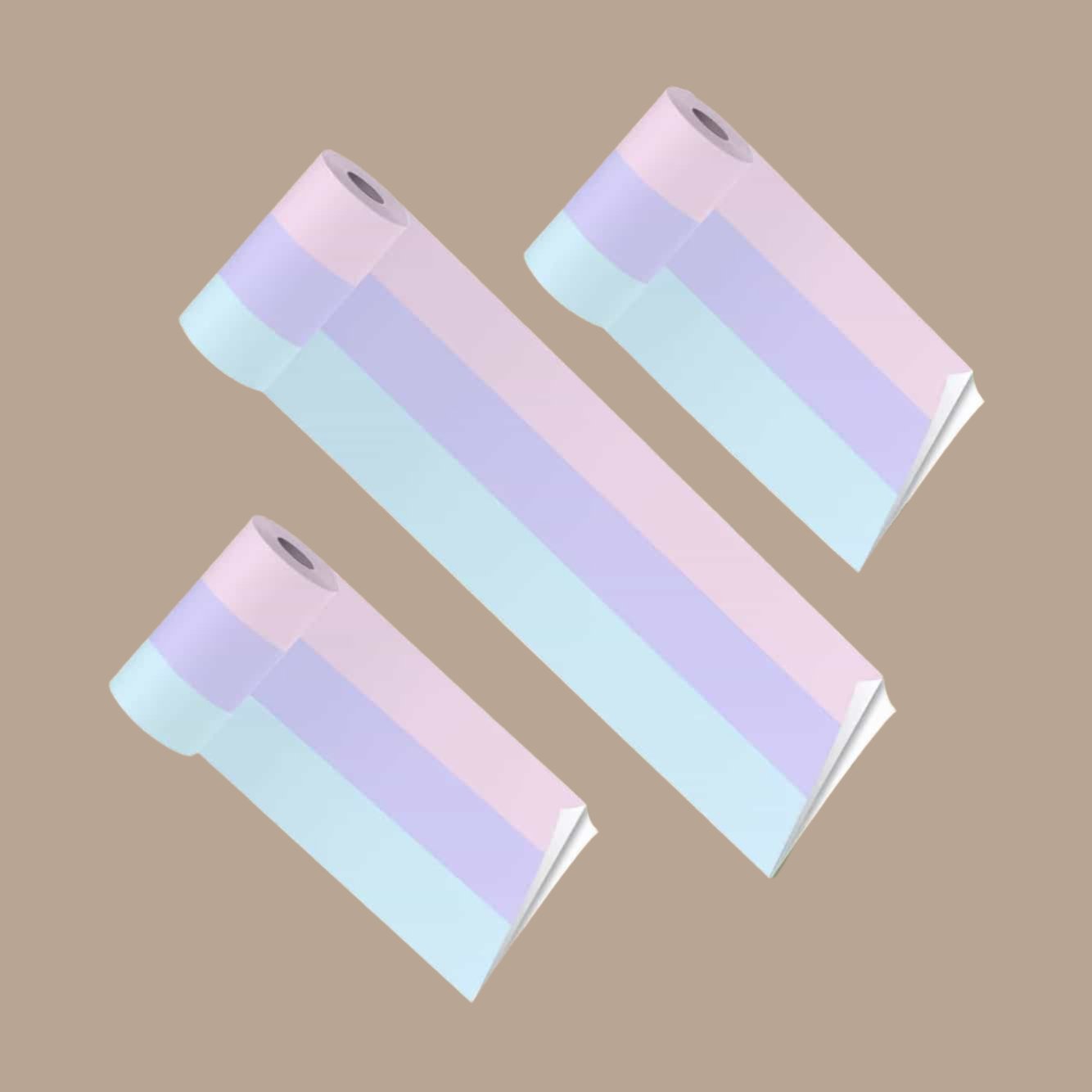 PoooliPaper® Sticky Rainbow Paper 3 Rolls - PoooliPrint