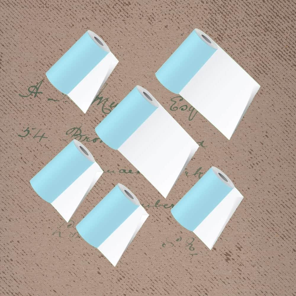 PoooliPaper® Blue Prints on White Paper 3 Rolls (Sticky or Regular)