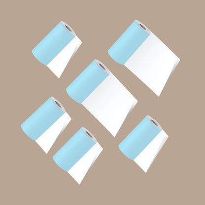 PoooliPaper® White Sticky Paper 3 Rolls (or 6 Rolls) - PoooliPrint