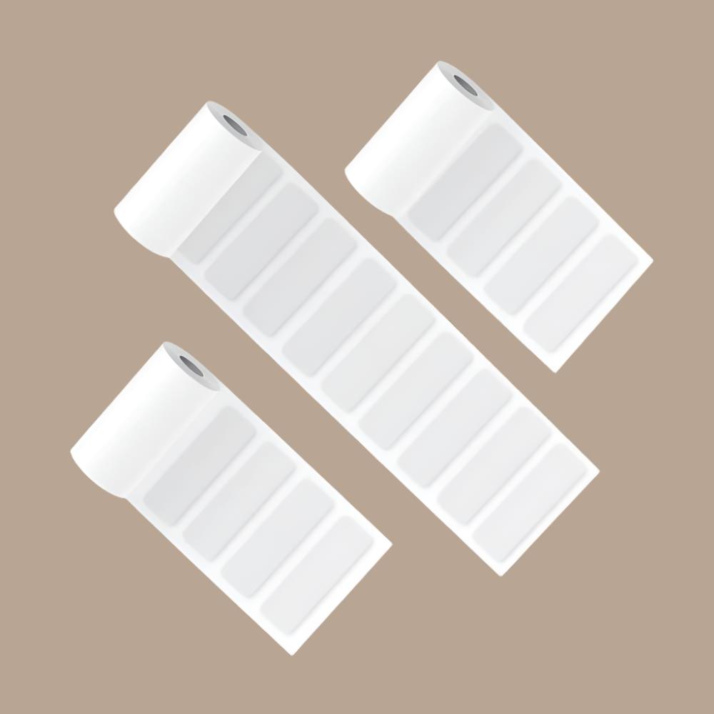 PoooliPaper® White Sticky Labels 3 Rolls - PoooliPrint