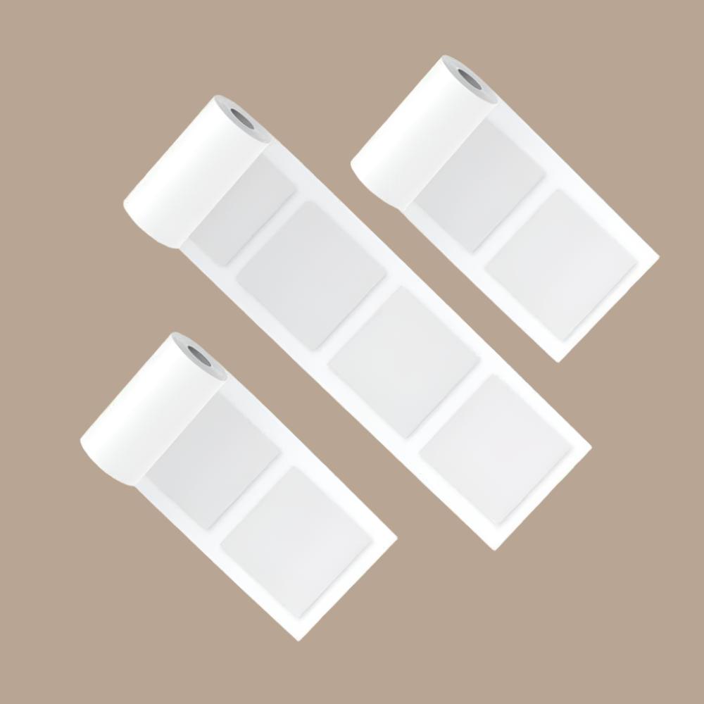 PoooliPaper® White Sticky Labels 3 Rolls - PoooliPrint