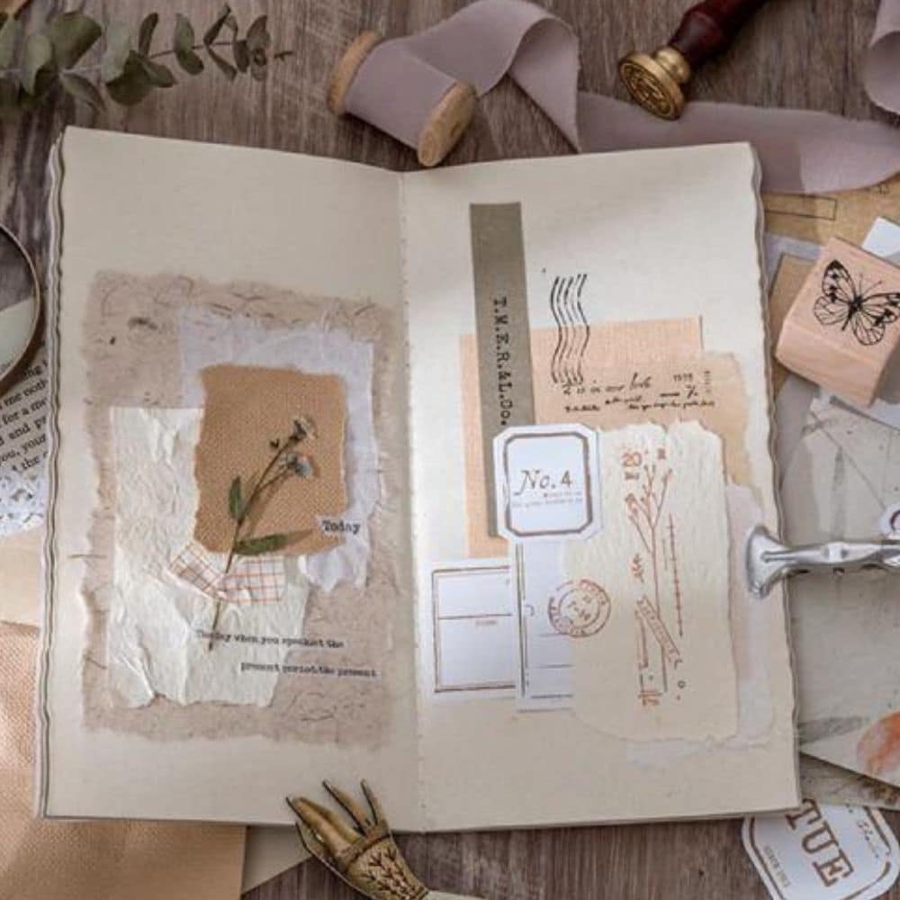 PoooliJournaling® Antique Paper and Stamps - PoooliPrint