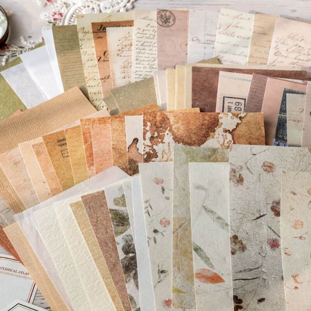 PoooliJournaling® Antique Paper and Stamps - PoooliPrint