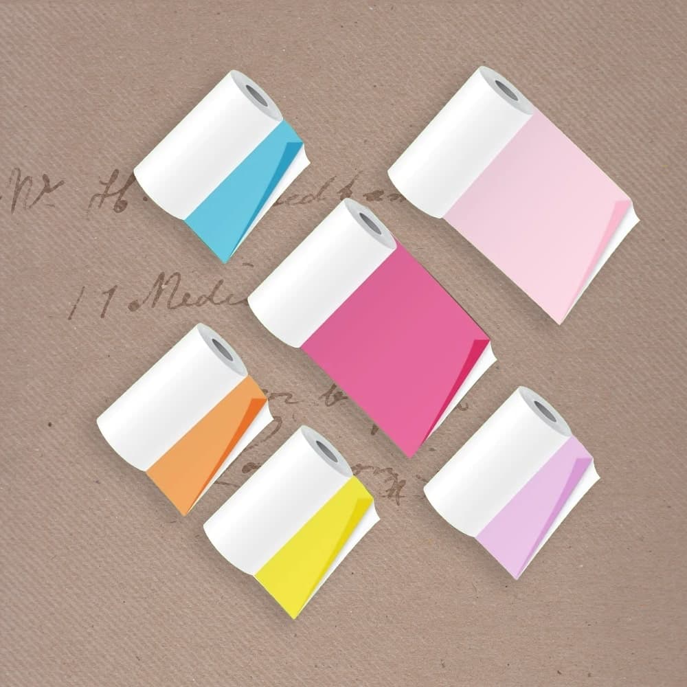 9 Rolls Thermal Printer Paper, Colorful Printer Paper For Mini Sticker  Receipt Printer Portable Pocket Printer, Mini Printer Paper Refill For Most  Mini Thermal Printer, Blue, Pink, Yellow
