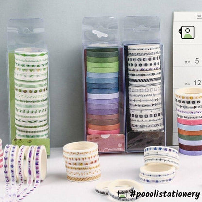 PoooliJournaling® Washi Tape 10 Rolls - PoooliPrint